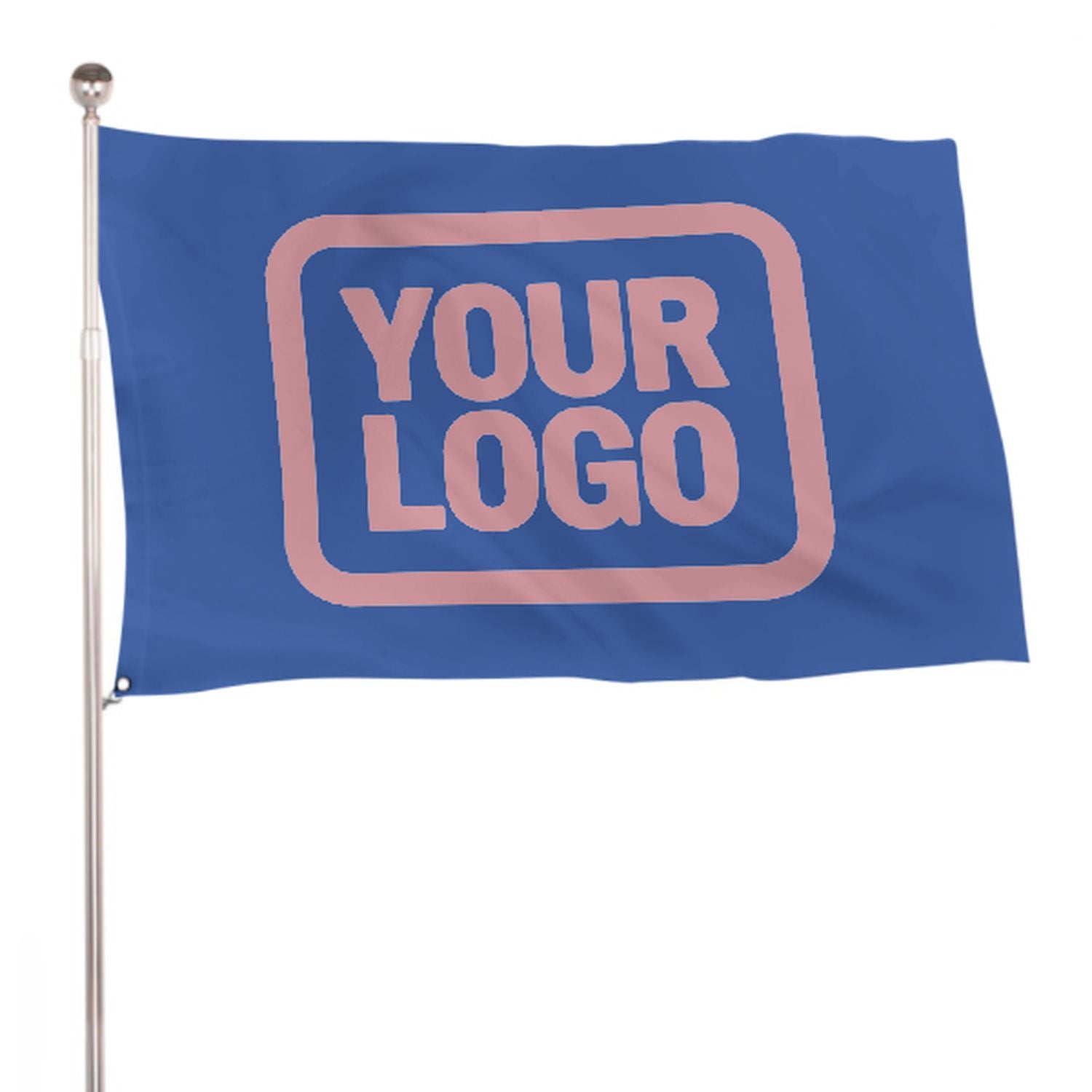 Maßgeschneidertes Himmelblau Rosa Flagge