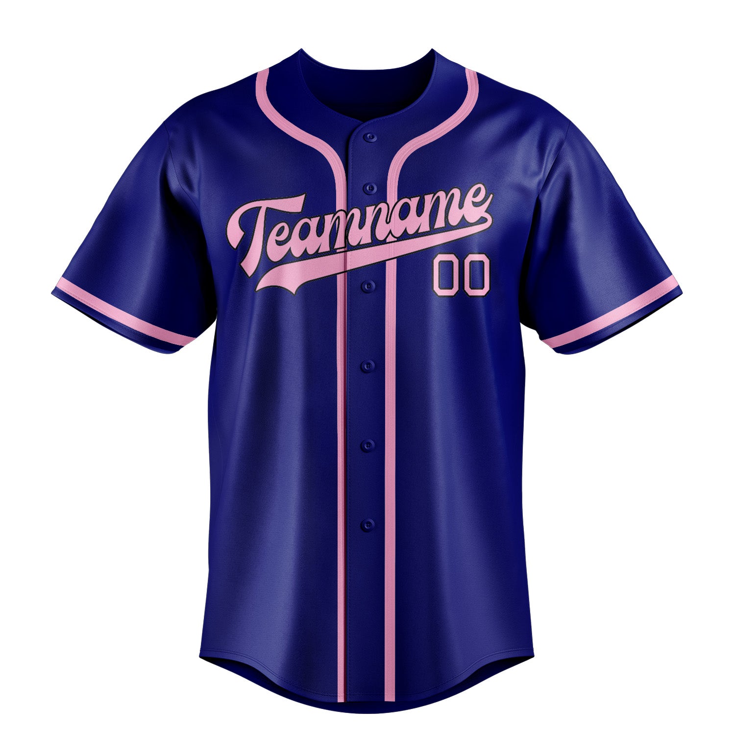 Benutzerdefiniertes Professionelles Himmelblau Rosa Baseballtrikot
