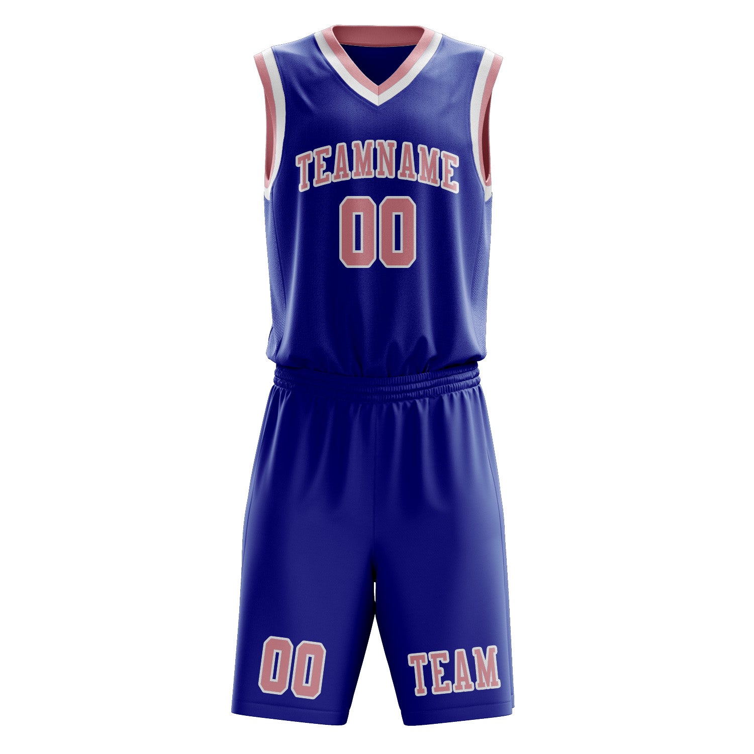 Benutzerdefiniertes Professionelles Himmelblau Rosa Basketballtrikot-Set