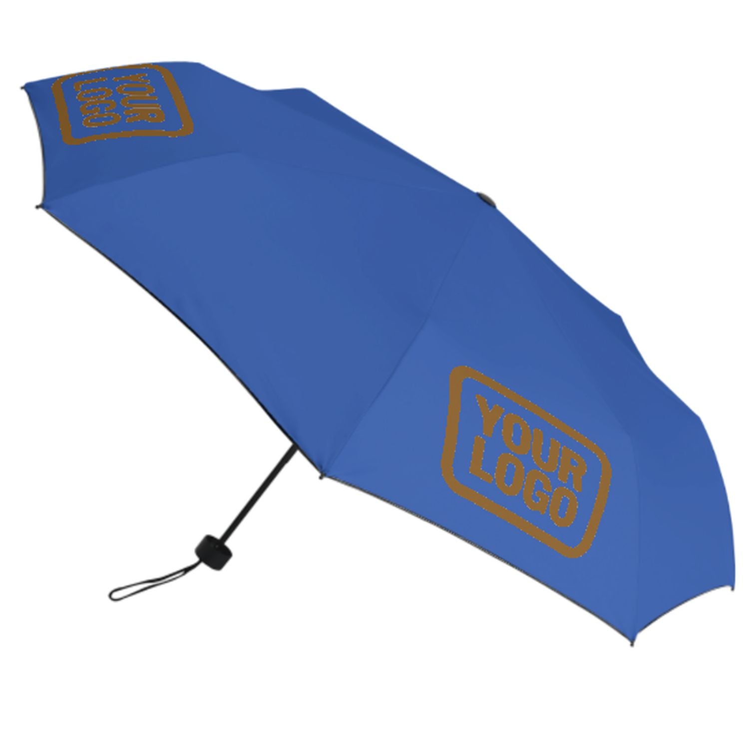 Maßgeschneidertes Himmelblau Khaki Automatik-Regenschirm