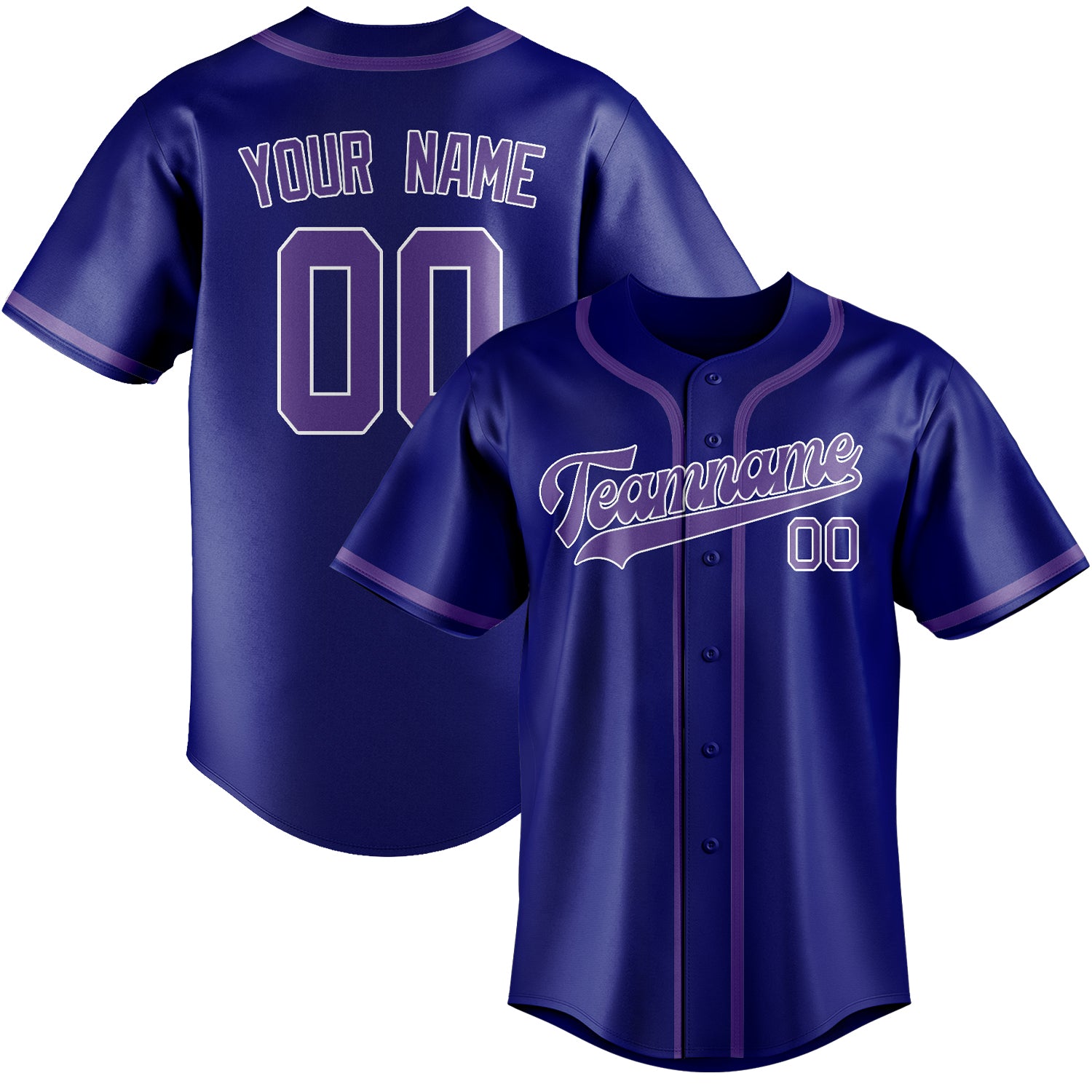 Benutzerdefiniertes Professionelles Himmelblau Lavendel Baseballtrikot