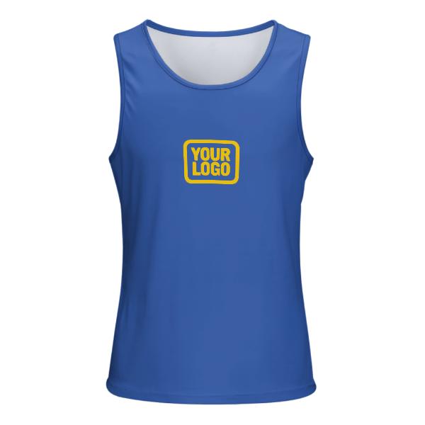 Maßgeschneidertes Himmelblau Gold Herren Tanktop