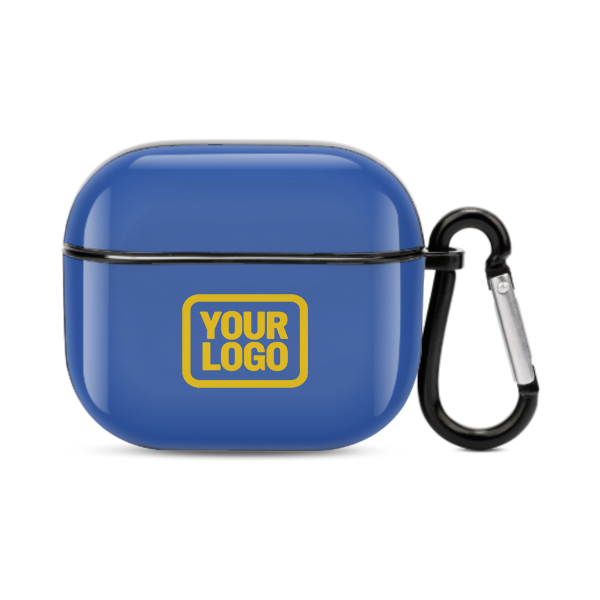 Maßgeschneidertes Himmelblau Gold AirPods-Hülle (3. Generation)