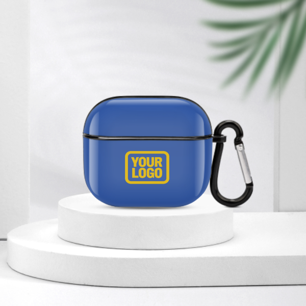 Maßgeschneidertes Himmelblau Gold AirPods-Hülle (3. Generation)