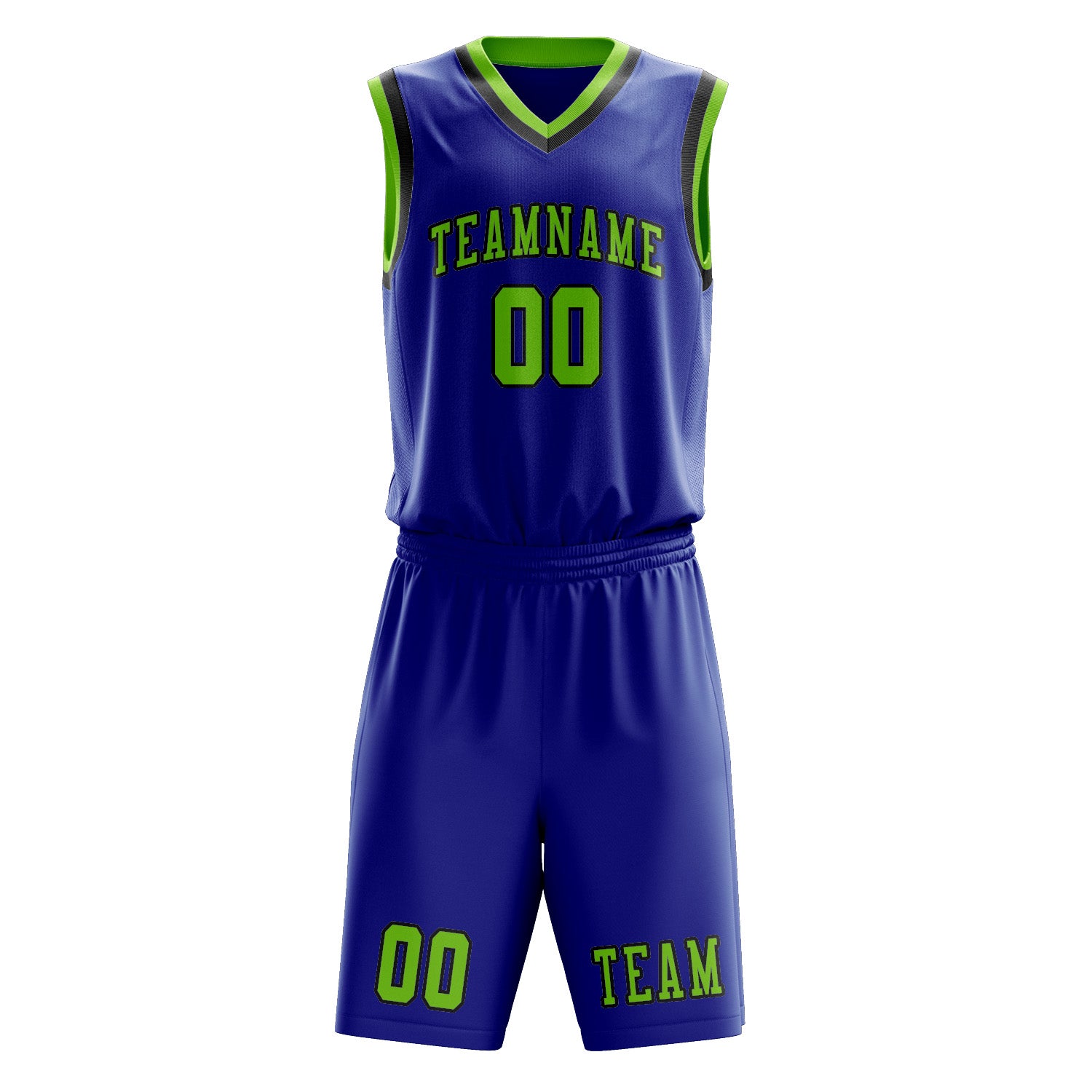 Benutzerdefiniertes Professionelles Himmelblau Smaragdgrün Basketballtrikot-Set