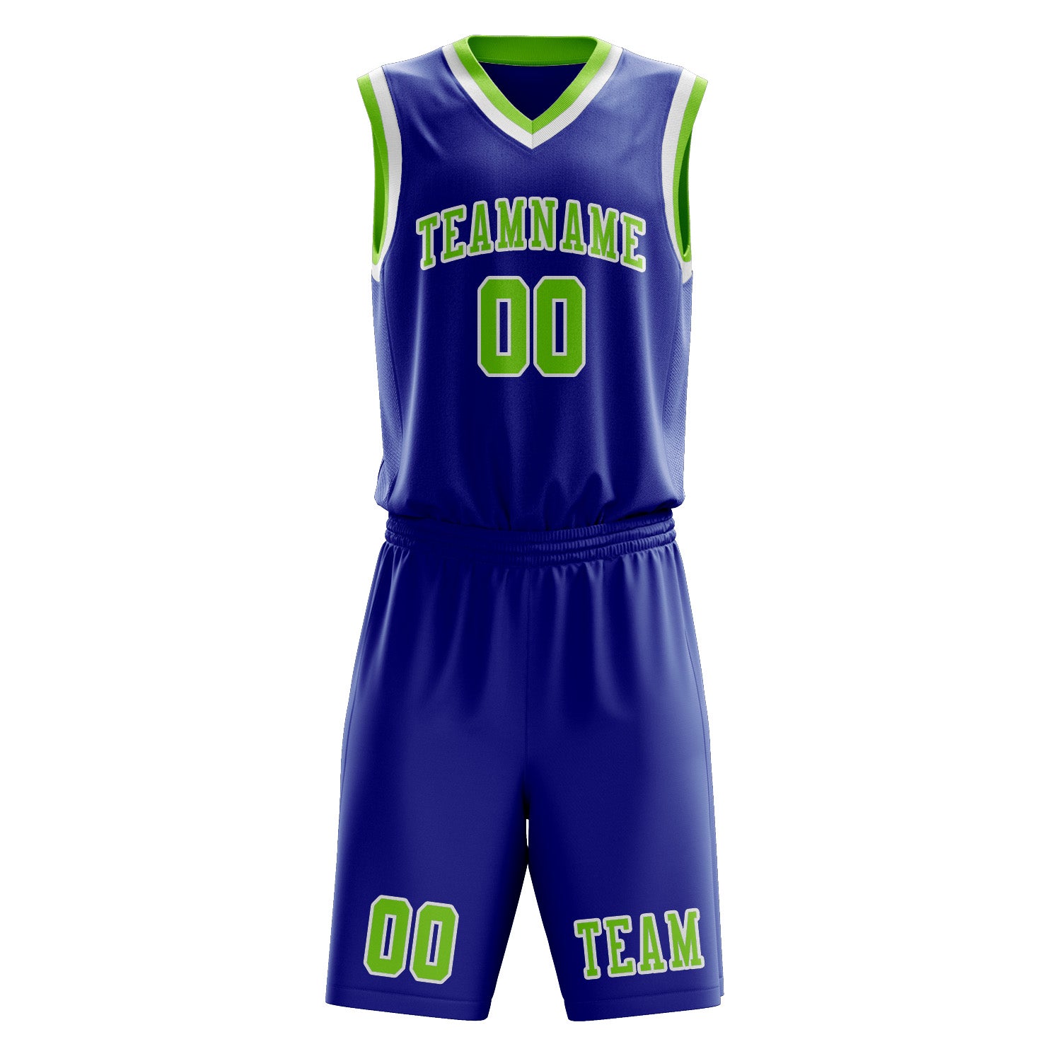 Benutzerdefiniertes Professionelles Himmelblau Smaragdgrün Basketballtrikot-Set