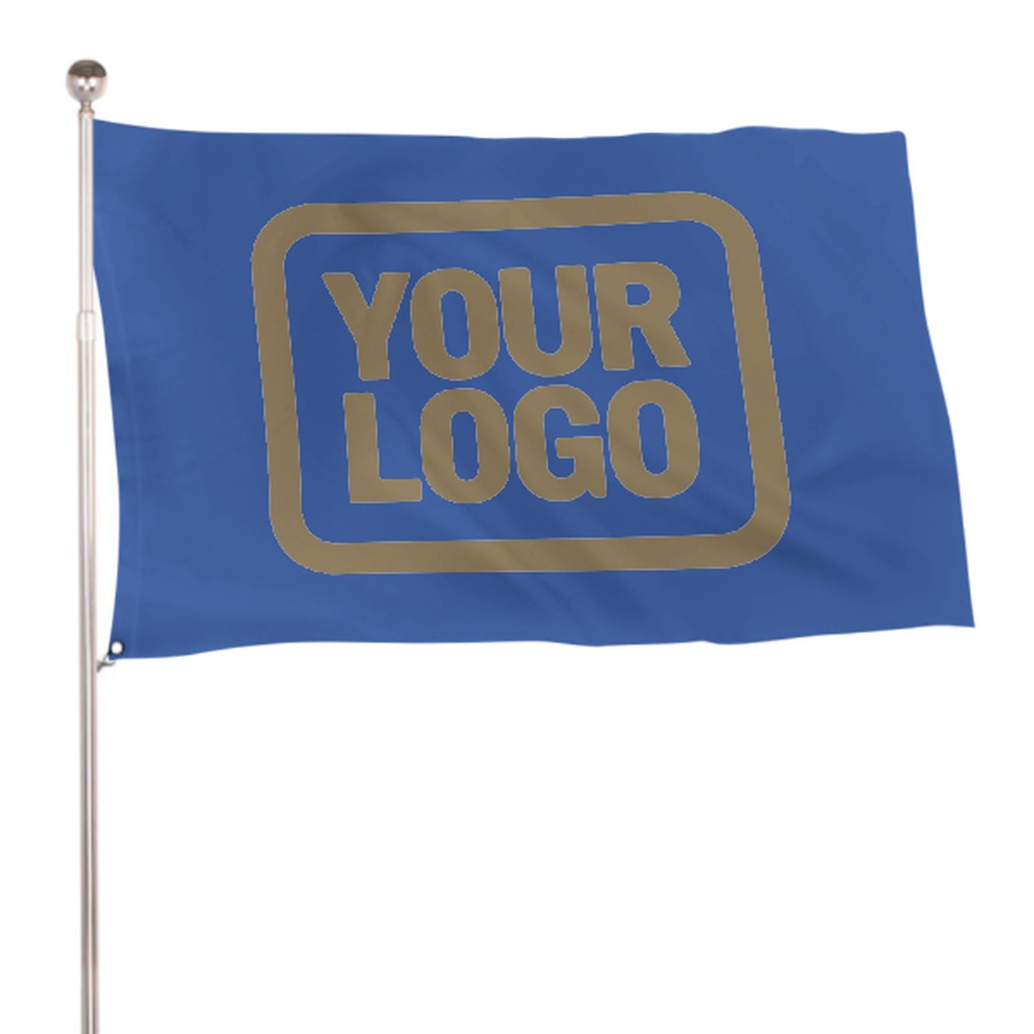 Maßgeschneidertes Himmelblau Hellkhaki Flagge