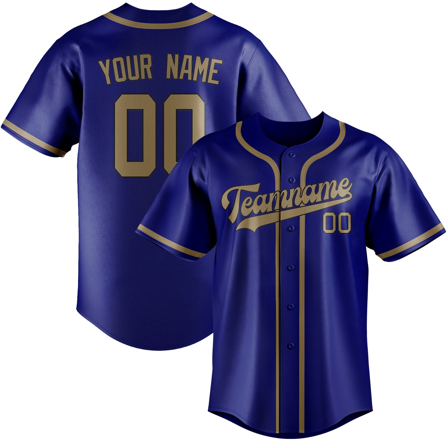 Benutzerdefiniertes Professionelles Himmelblau Hellkhaki Baseballtrikot