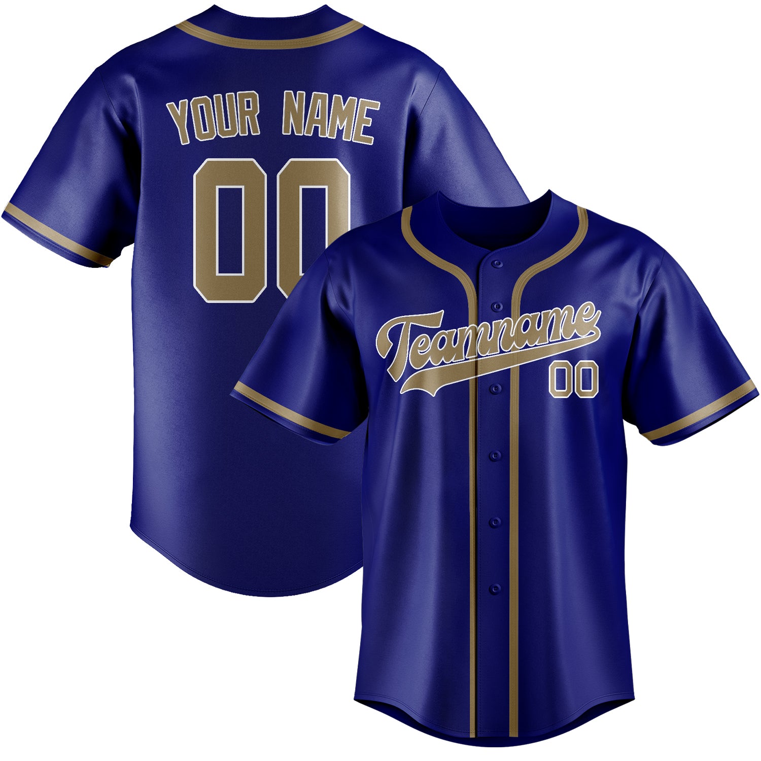 Benutzerdefiniertes Professionelles Himmelblau Hellkhaki Baseballtrikot