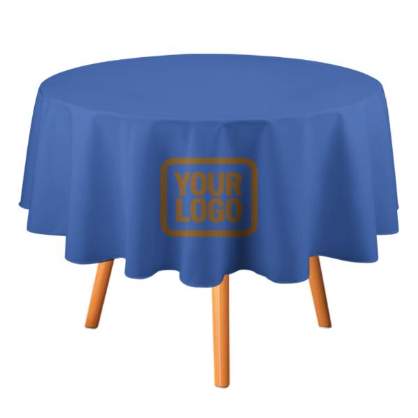 Maßgeschneidertes Himmelblau Khaki Runde Tischdecke