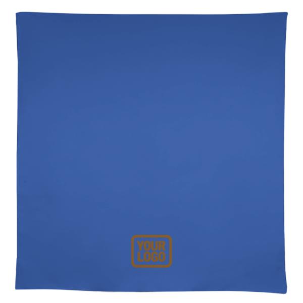 Tovaglia quadrata personalizzata color azzurro cielo e cachi chiaro