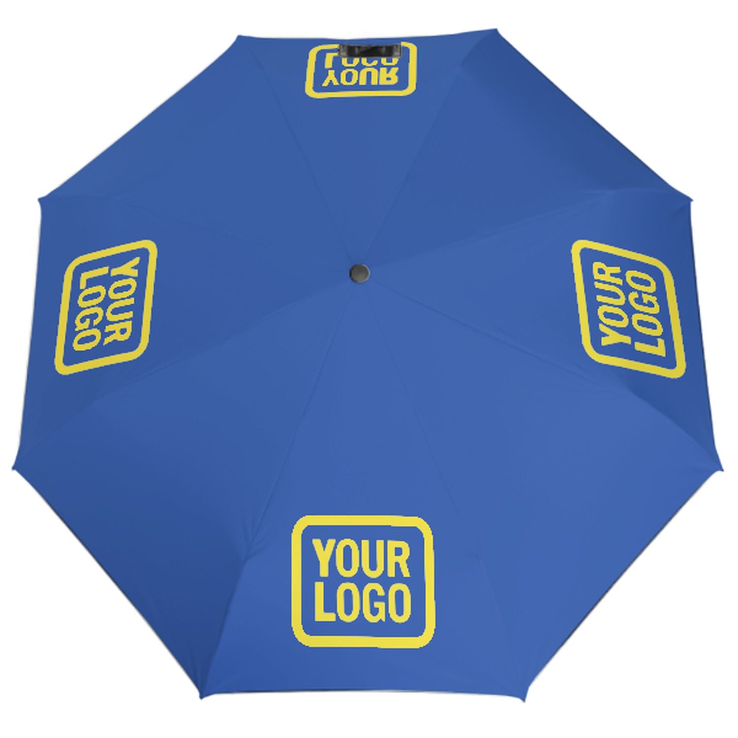 Maßgeschneidertes Himmelblau Blassgelb Automatik-Regenschirm