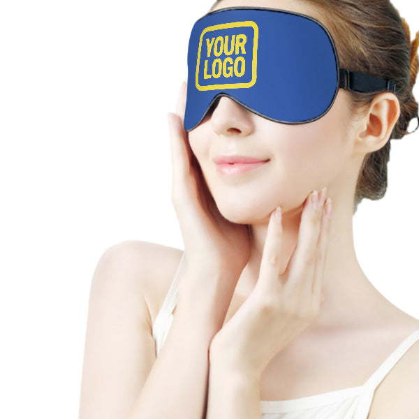 Maßgeschneidertes Himmelblau Blassgelb Schlafmaske