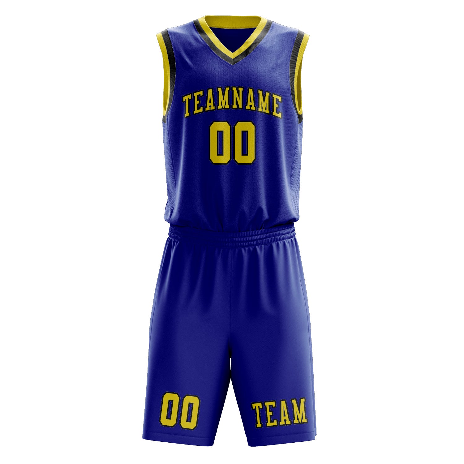 Benutzerdefiniertes Professionelles Himmelblau Blassgelb Basketballtrikot-Set