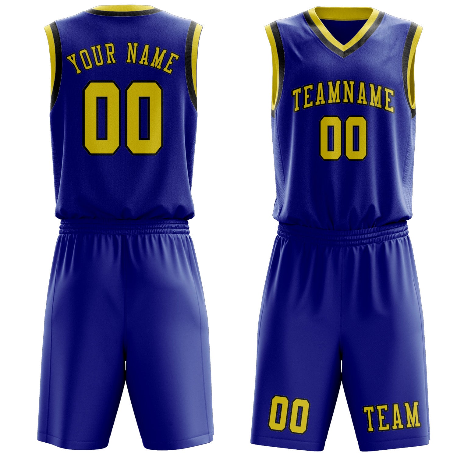 Benutzerdefiniertes Professionelles Himmelblau Blassgelb Basketballtrikot-Set