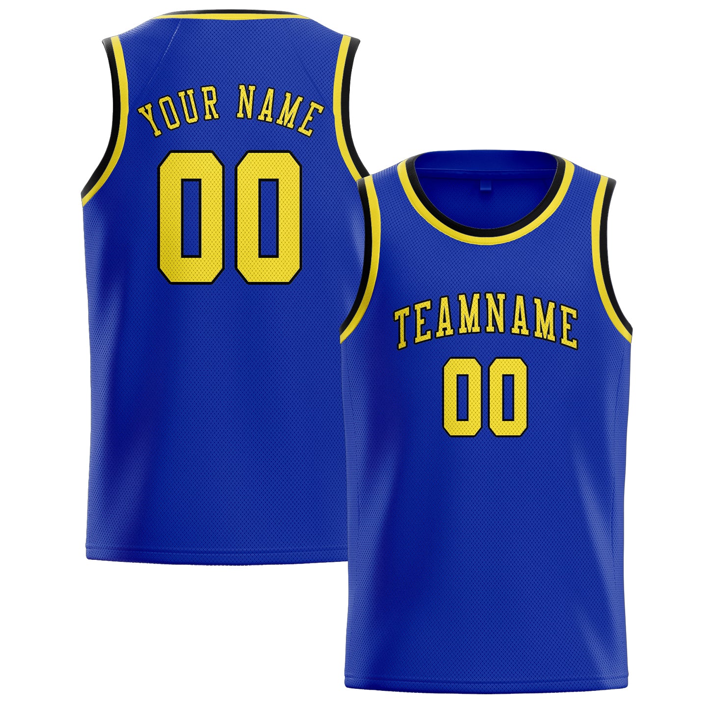 Benutzerdefiniertes Professionelles Himmelblau Blassgelb Basketballtrikot