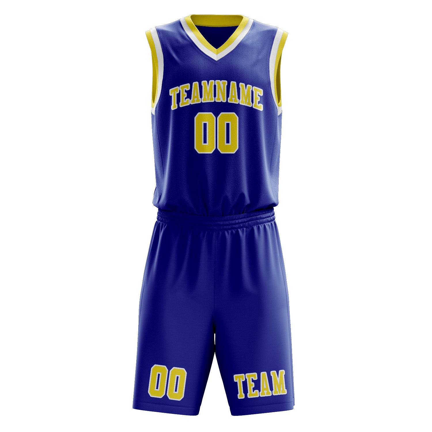 Benutzerdefiniertes Professionelles Himmelblau Blassgelb Basketballtrikot-Set