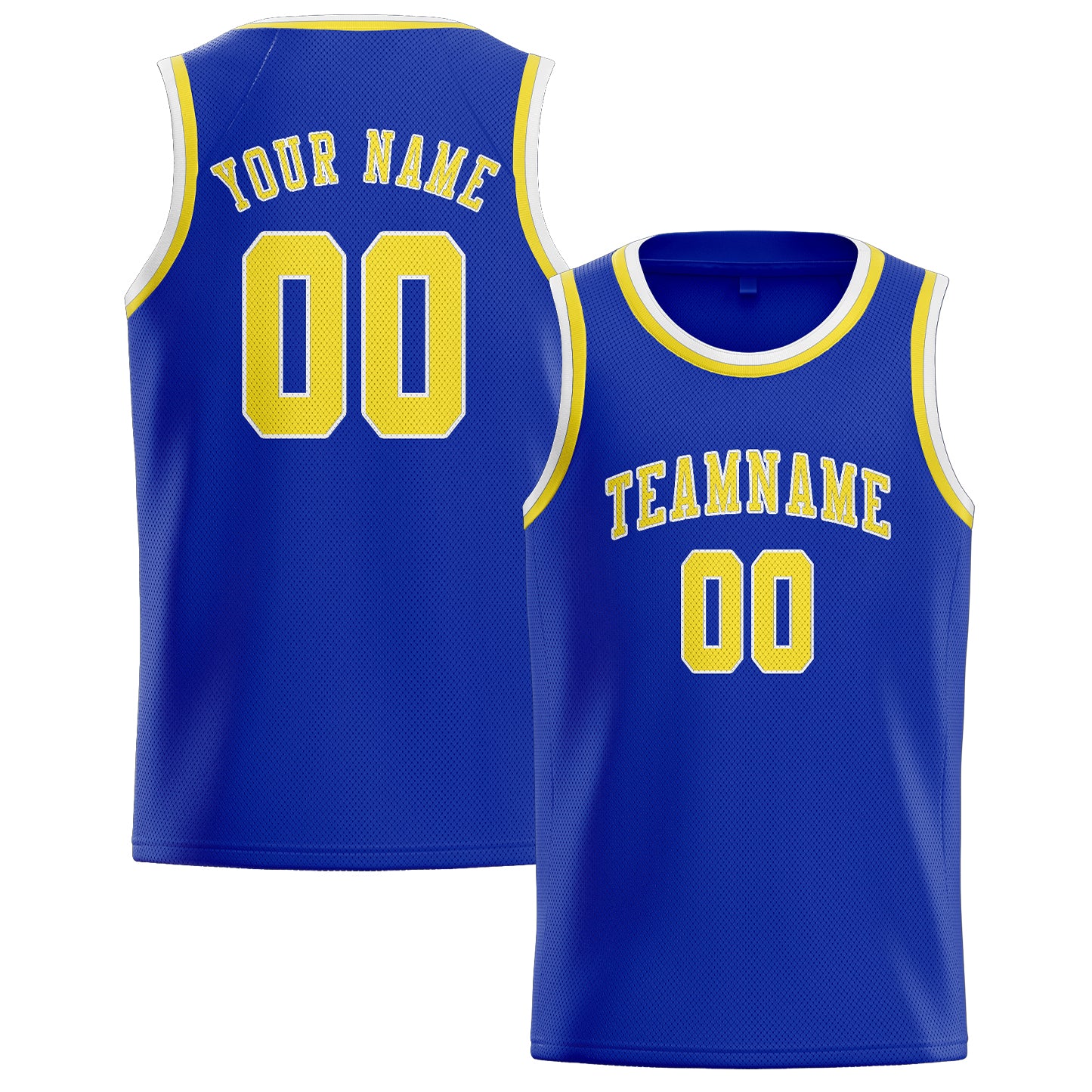 Benutzerdefiniertes Professionelles Himmelblau Blassgelb Basketballtrikot