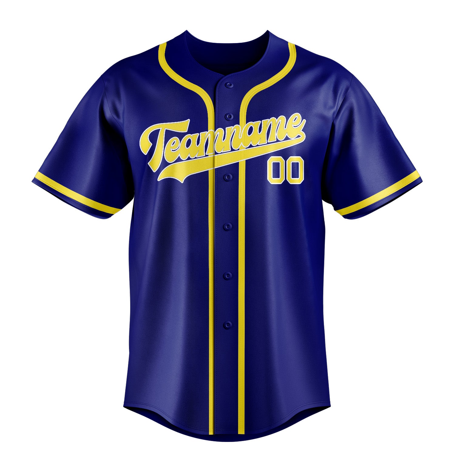 Benutzerdefiniertes Professionelles Himmelblau Blassgelb Baseballtrikot