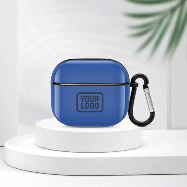Maßgeschneidertes Himmelblau Marineblau AirPods-Hülle (3. Generation)