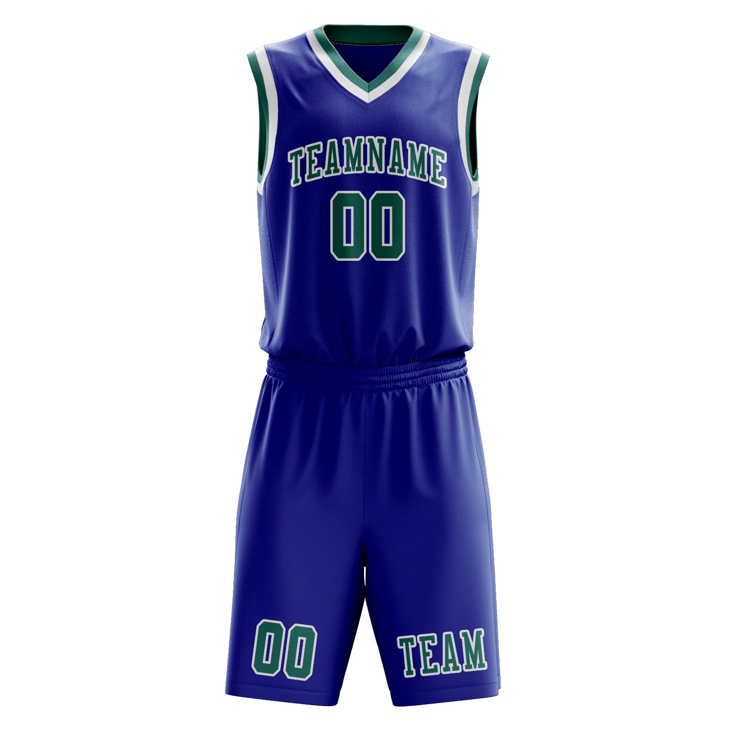 Benutzerdefiniertes Professionelles Himmelblau Blaugrün Basketballtrikot-Set