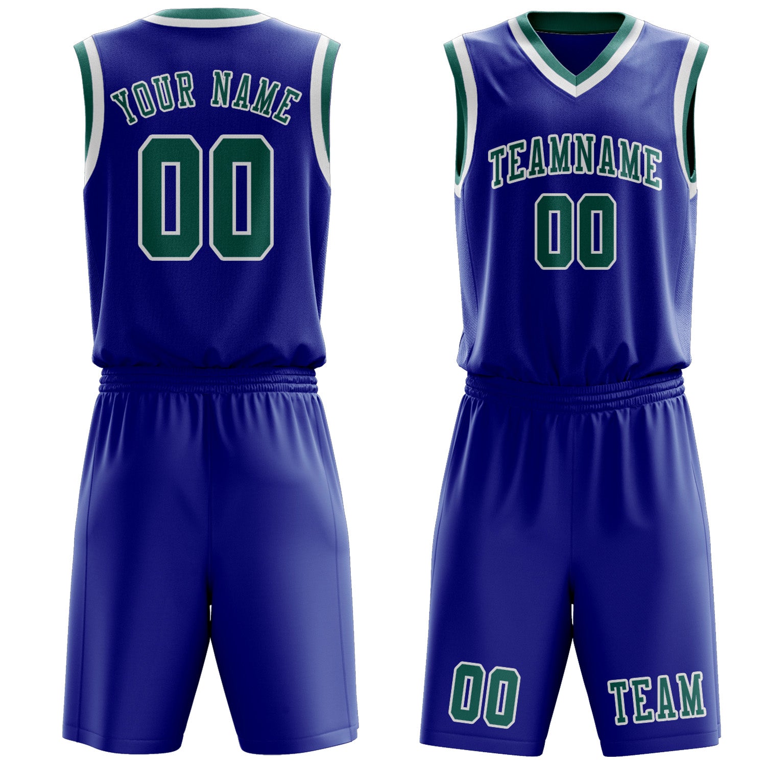 Benutzerdefiniertes Professionelles Himmelblau Blaugrün Basketballtrikot-Set