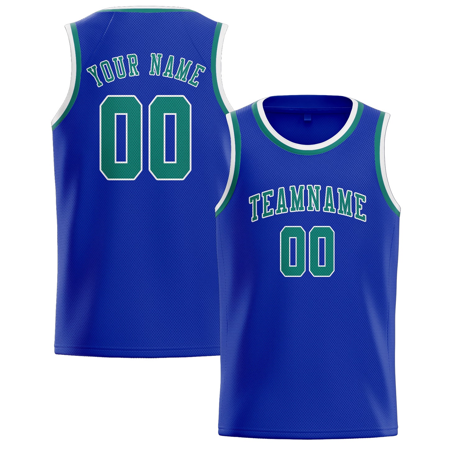Benutzerdefiniertes Professionelles Himmelblau Blaugrün Basketballtrikot
