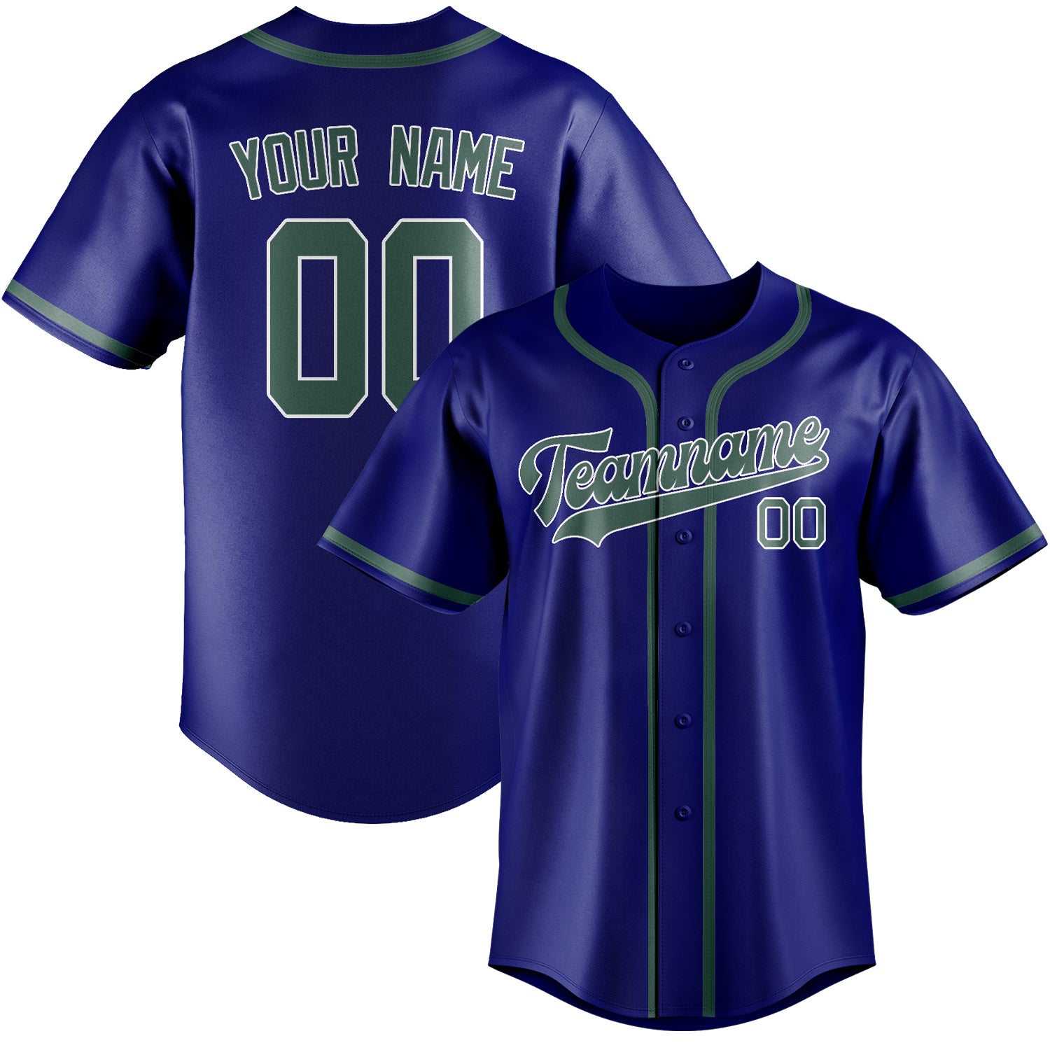 Benutzerdefiniertes Professionelles Himmelblau Blaugrün Baseballtrikot