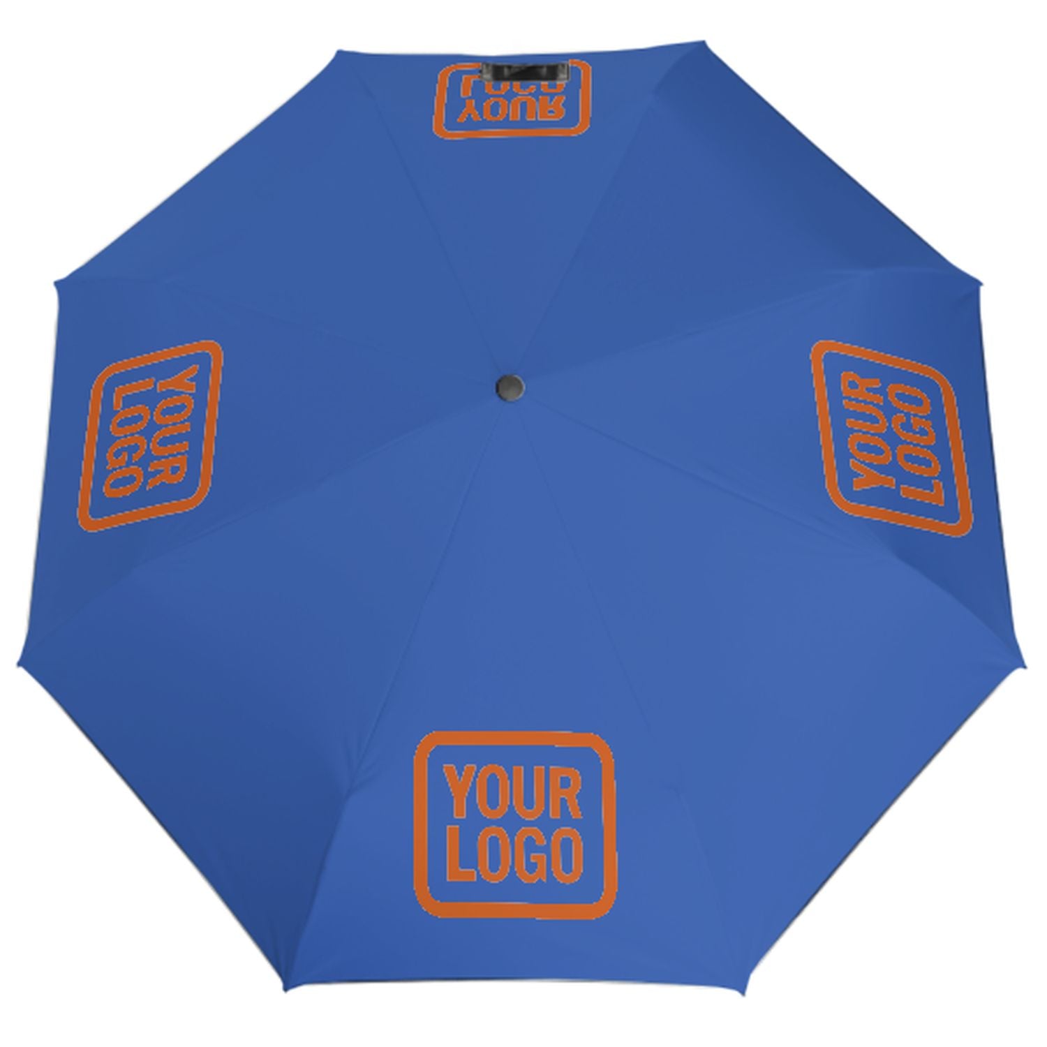 Maßgeschneidertes Himmelblau Orange Automatik-Regenschirm