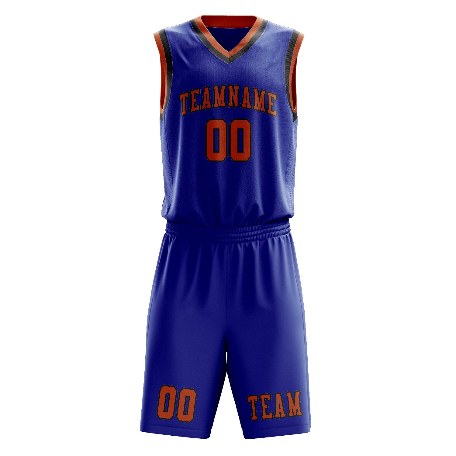 Benutzerdefiniertes Professionelles Himmelblau Orange Basketballtrikot-Set