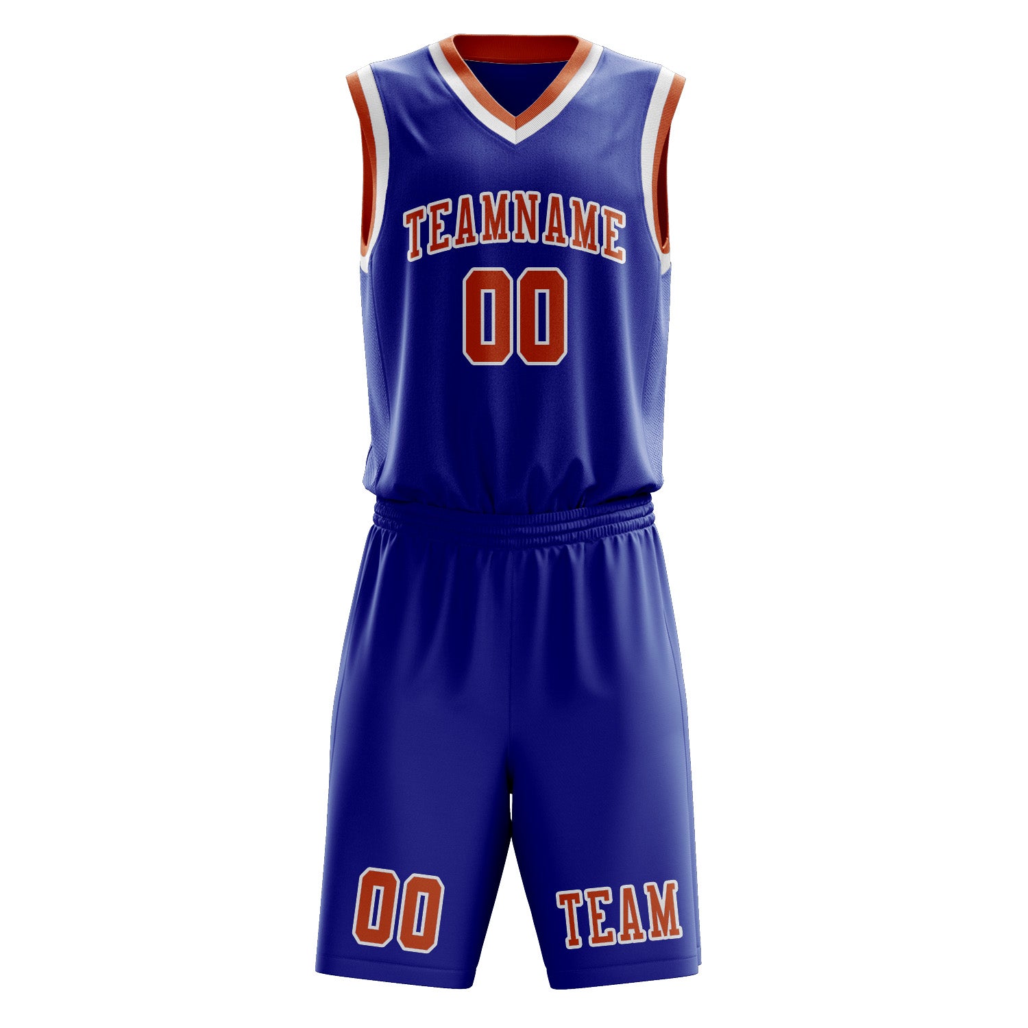 Benutzerdefiniertes Professionelles Himmelblau Orange Basketballtrikot-Set