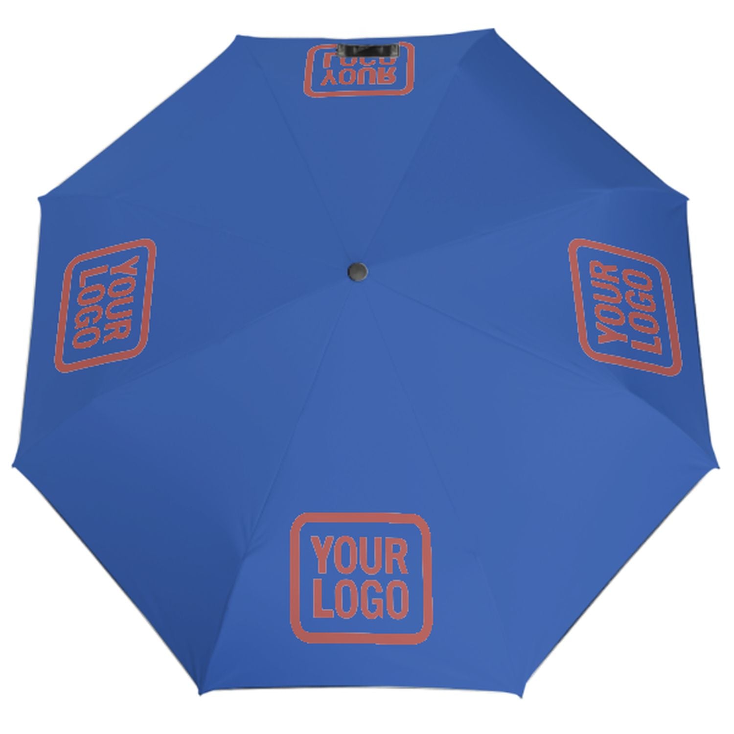 Maßgeschneidertes Himmelblau Kupferrose Automatik-Regenschirm