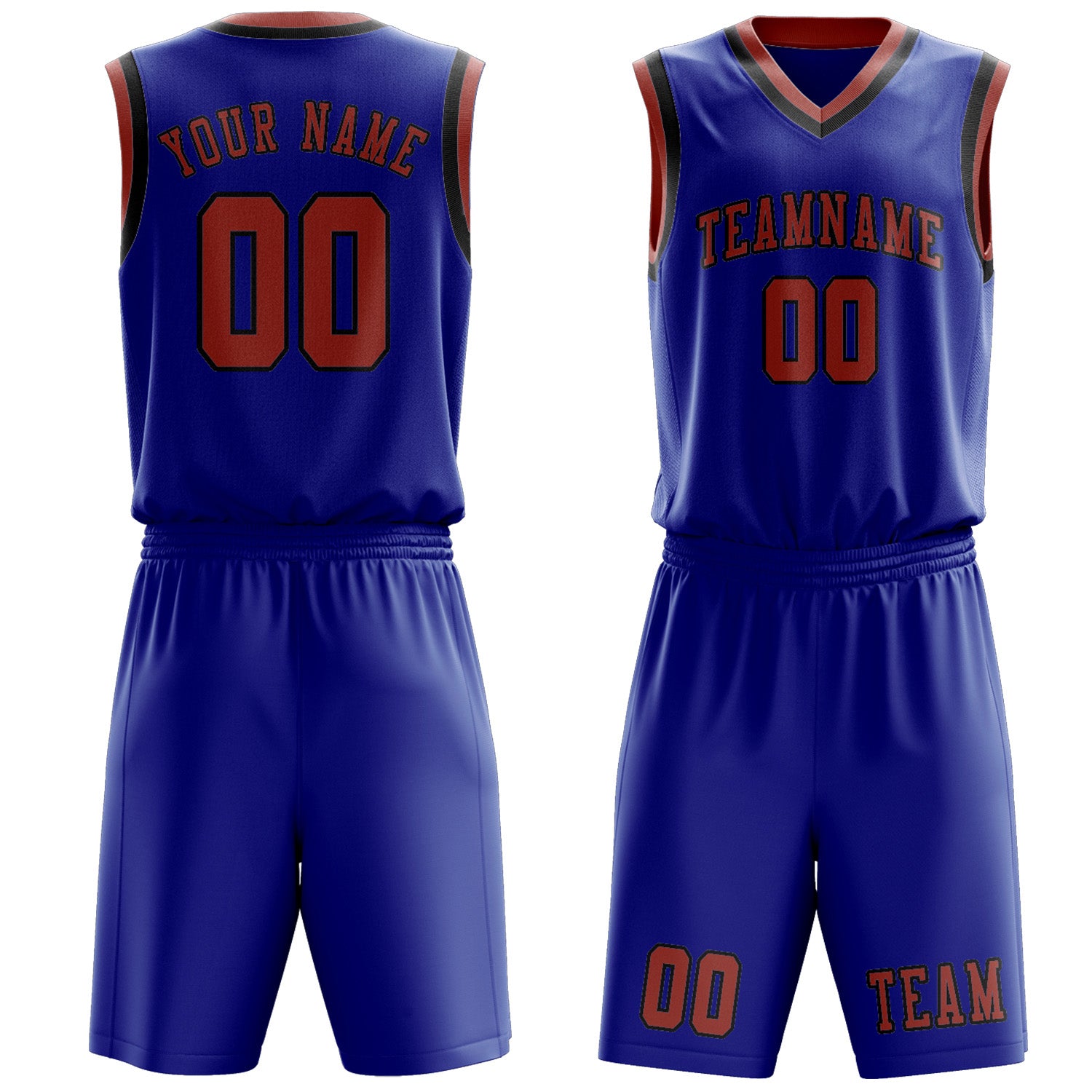 Benutzerdefiniertes Professionelles Himmelblau Kupferrose Basketballtrikot-Set
