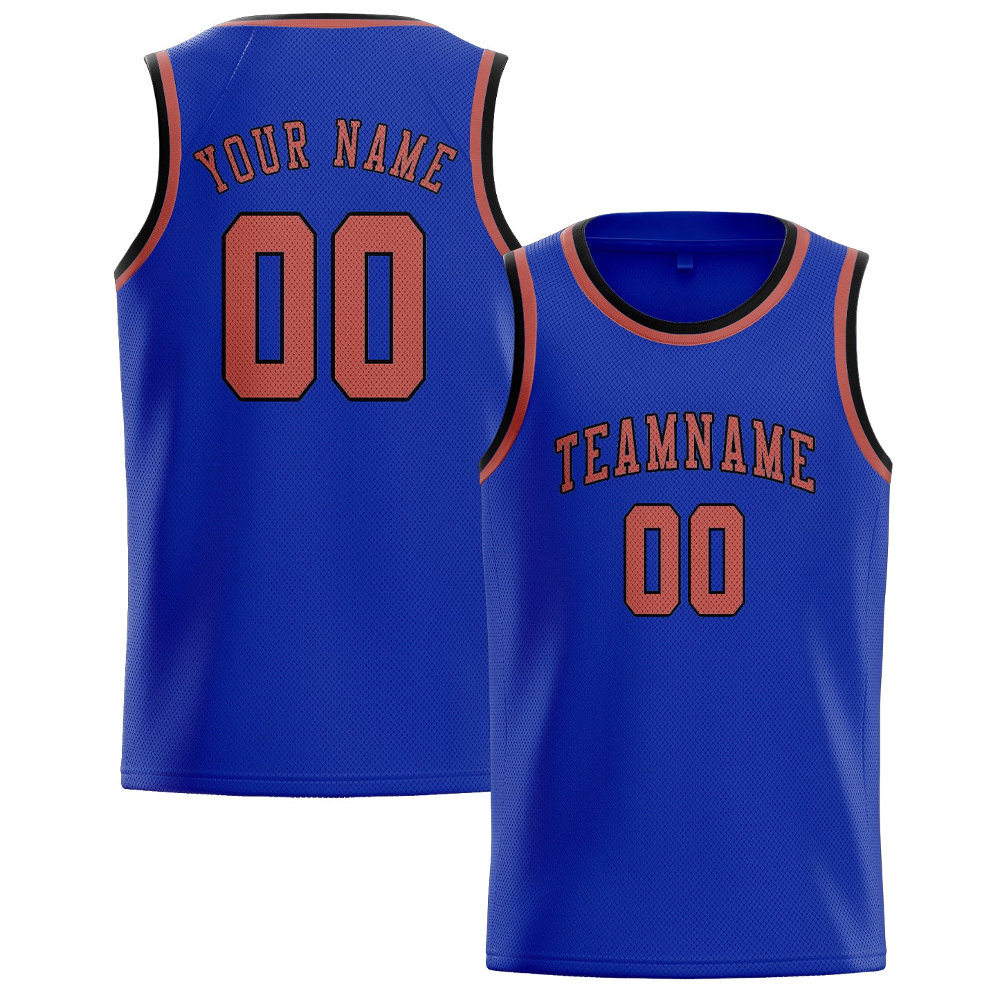 Benutzerdefiniertes Professionelles Himmelblau Kupferrose Basketballtrikot