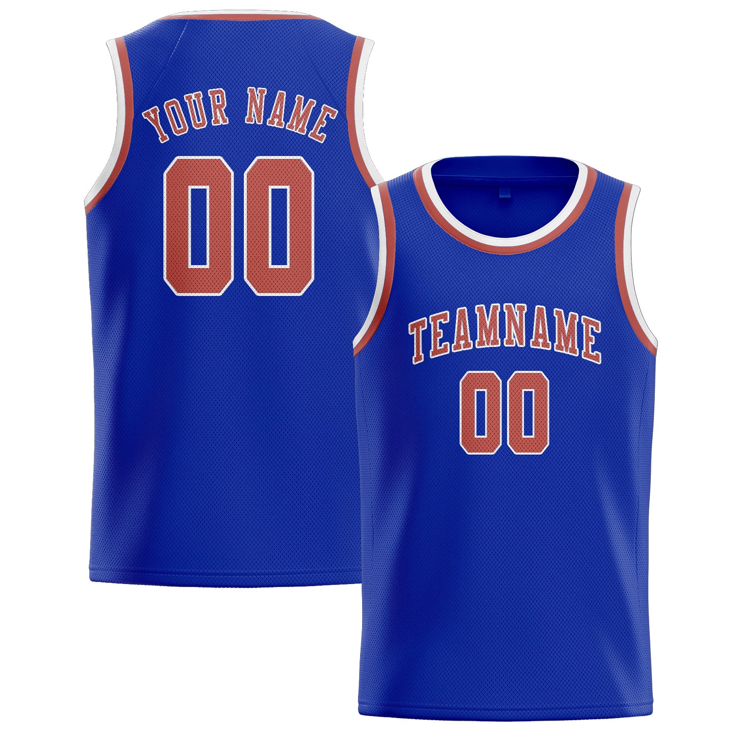 Benutzerdefiniertes Professionelles Himmelblau Kupferrose Basketballtrikot