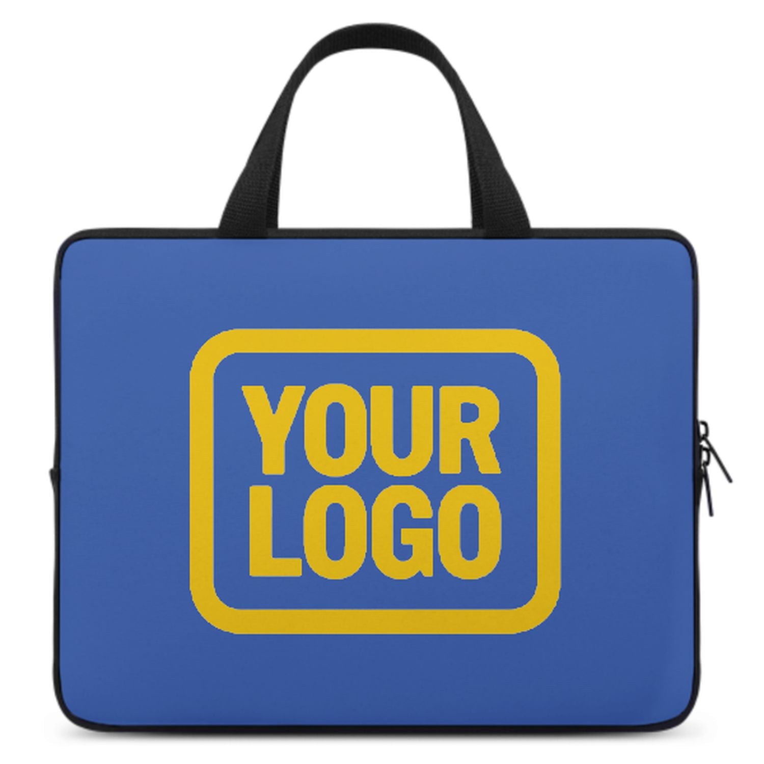 Maßgeschneidertes Himmelblau Gold Laptop Tasche