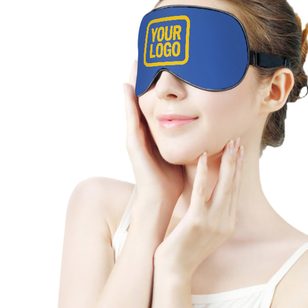 Maßgeschneidertes Himmelblau Gold Schlafmaske