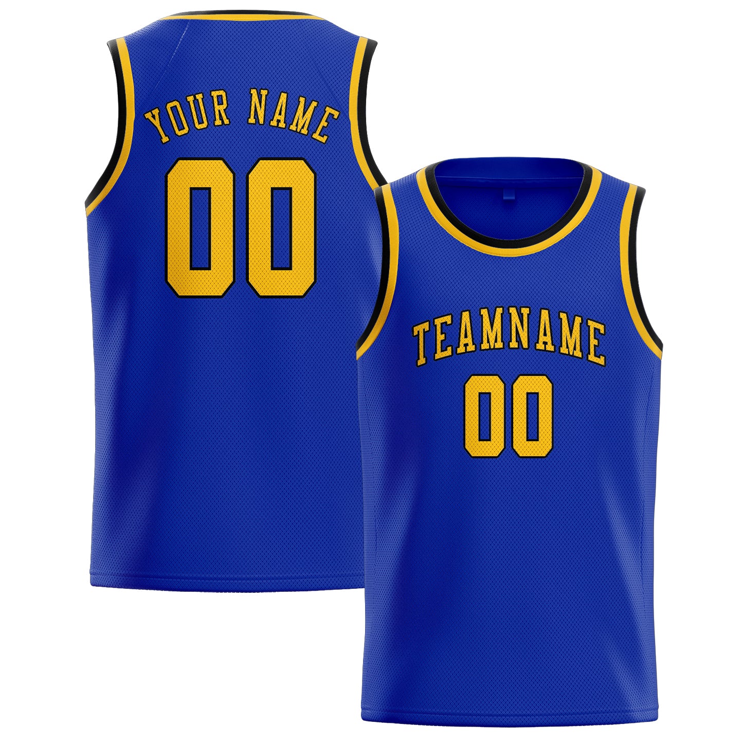 Benutzerdefiniertes Professionelles Himmelblau Gold Basketballtrikot