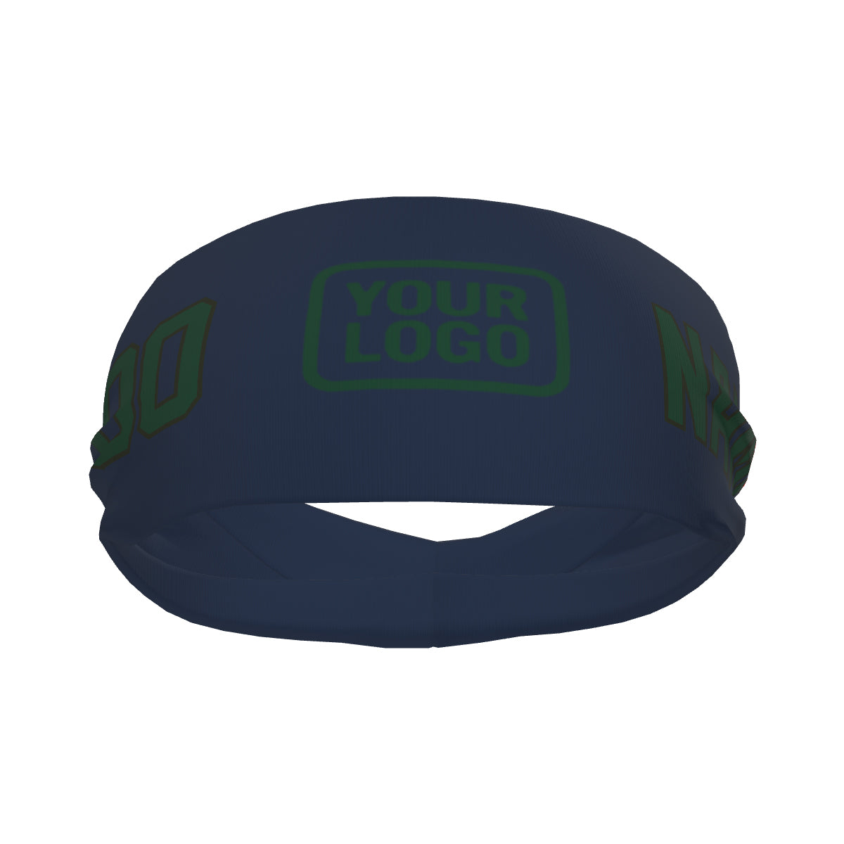 Maßgeschneidertes Marineblau Moosgrün Sport Stirnband