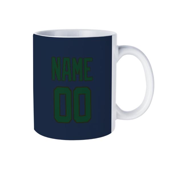 Tazza personalizzata blu navy e verde muschio