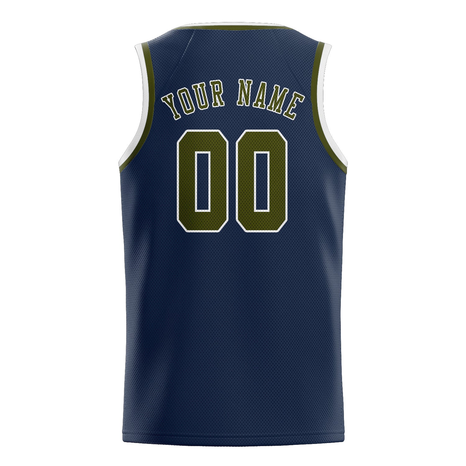 Benutzerdefiniertes Professionelles Marineblau Dunkles Oliv Basketballtrikot