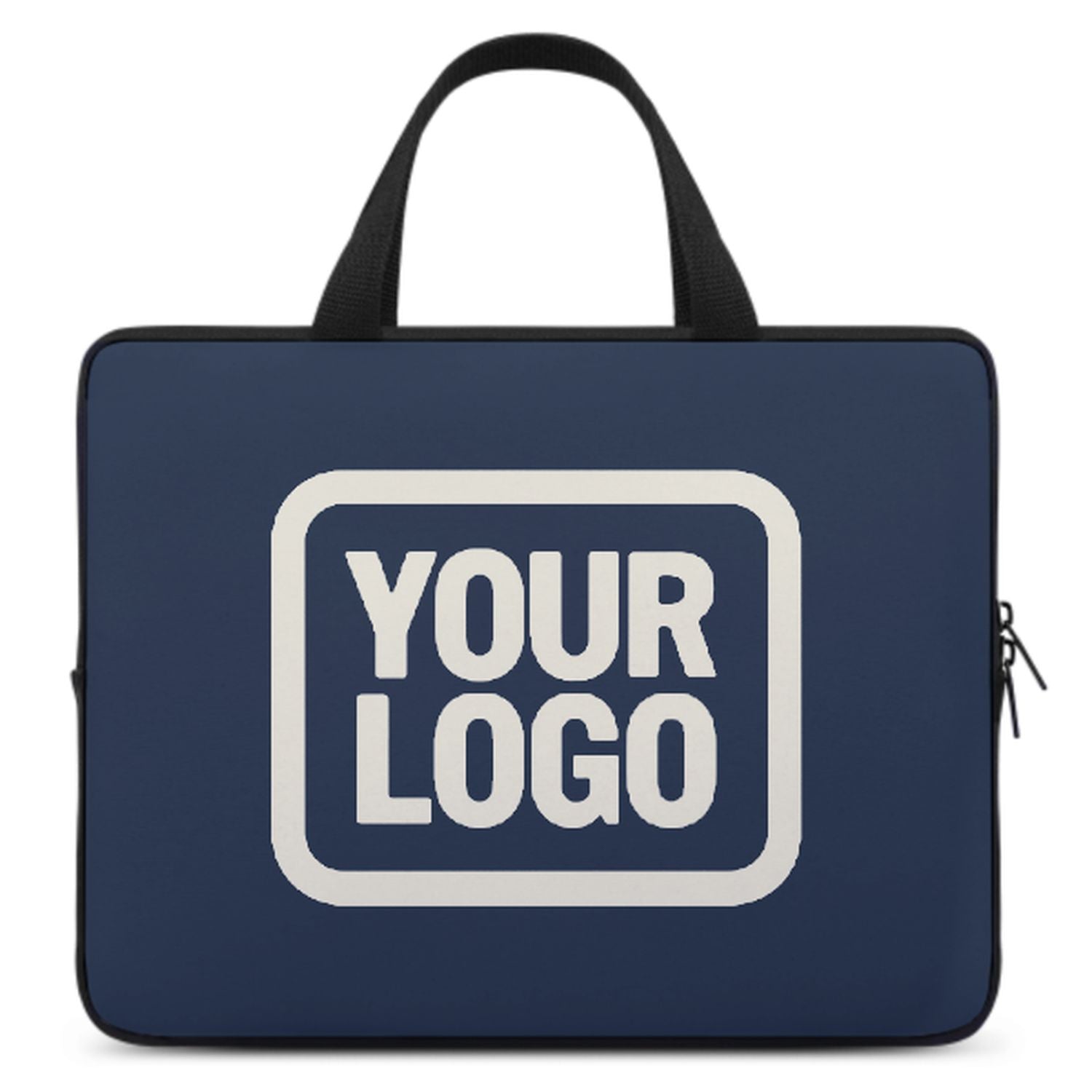 Maßgeschneidertes Marineblau Cream Laptop Tasche