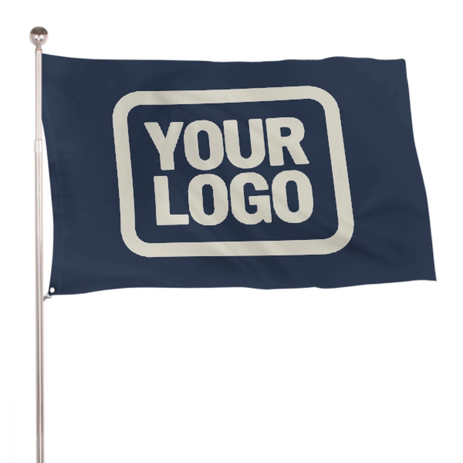Maßgeschneidertes Marineblau Beige Flagge