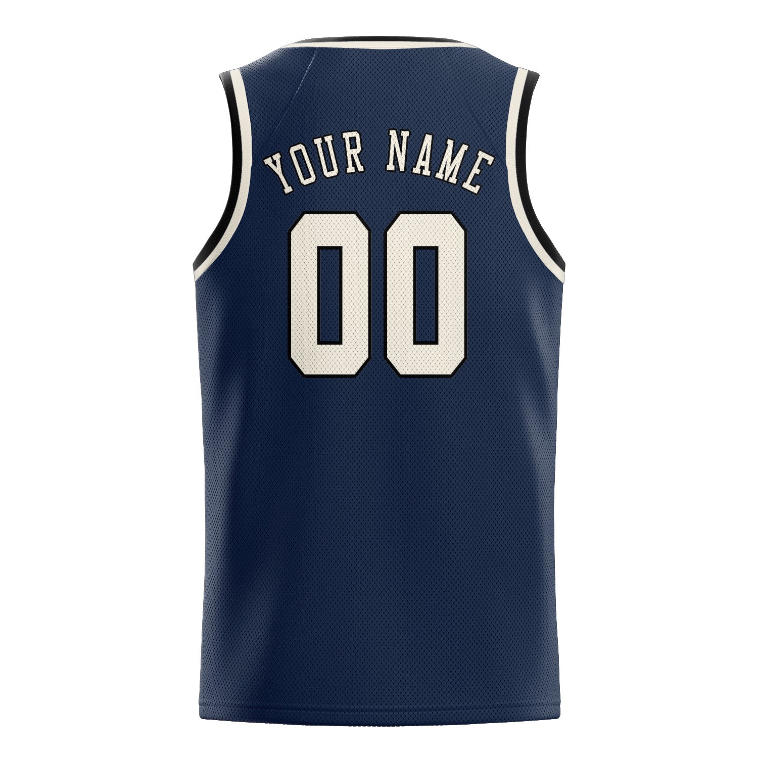 Benutzerdefiniertes Professionelles Marineblau Beige Basketballtrikot