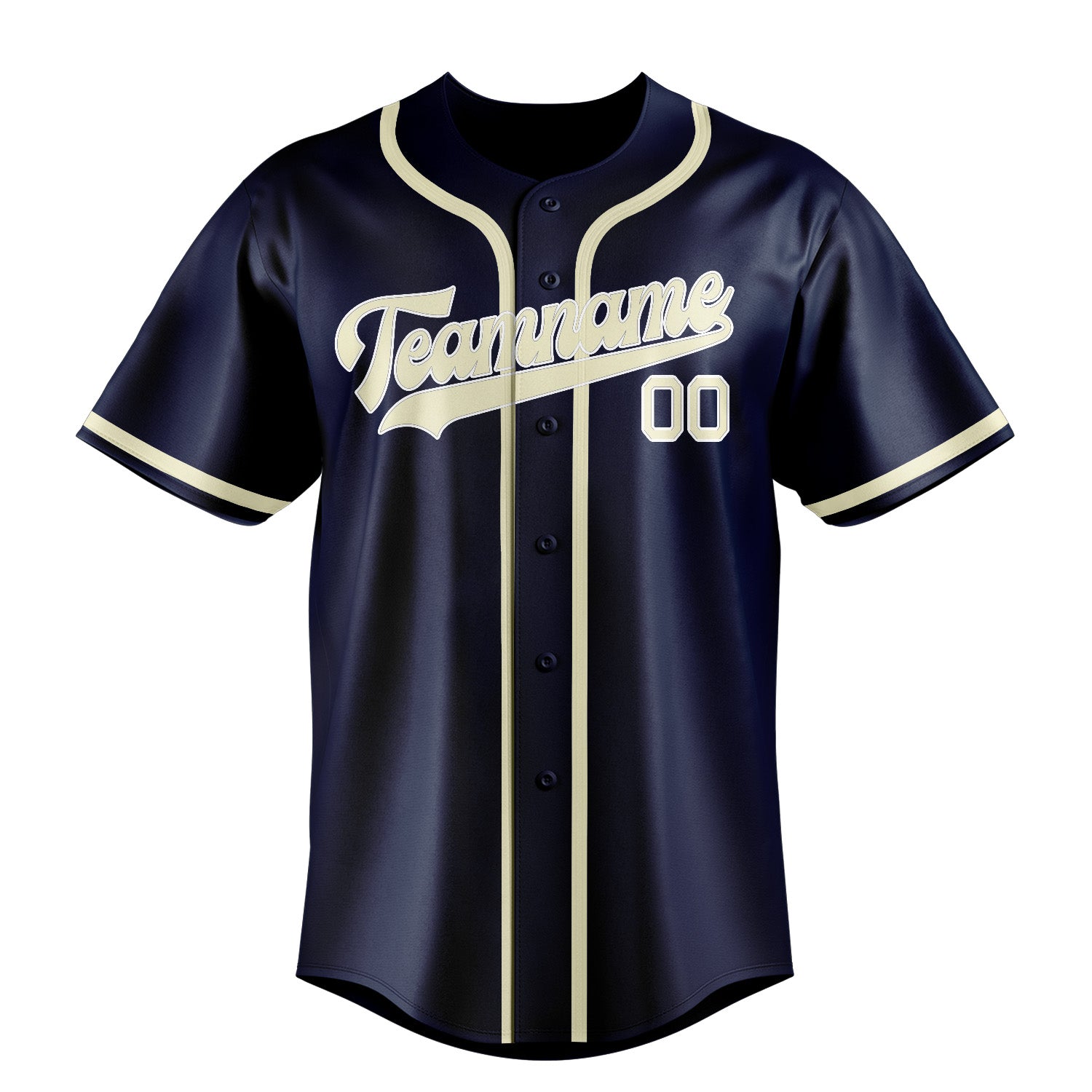 Benutzerdefiniertes Professionelles Marineblau Beige Baseballtrikot