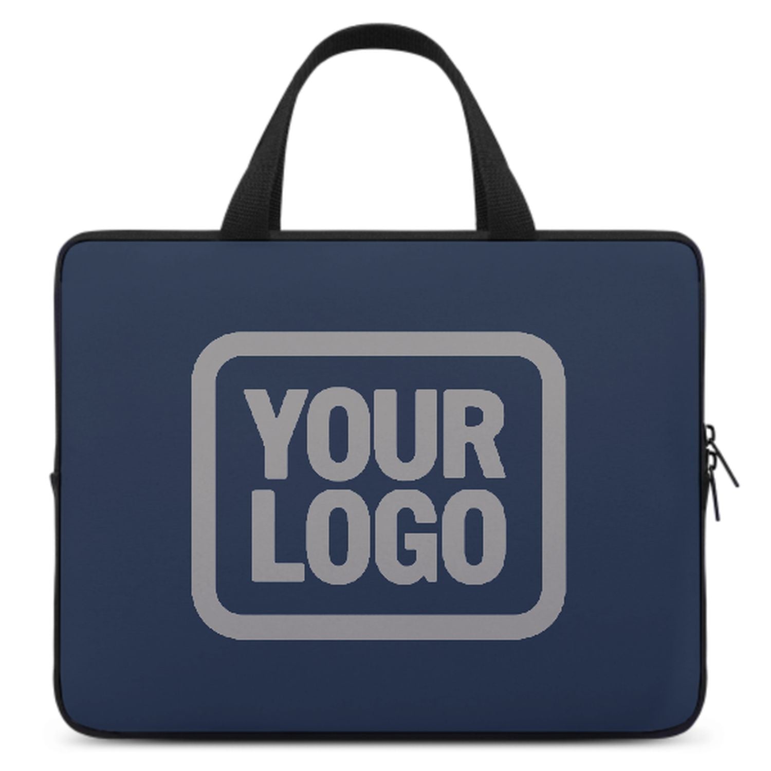 Maßgeschneidertes Marineblau Gray Laptop Tasche