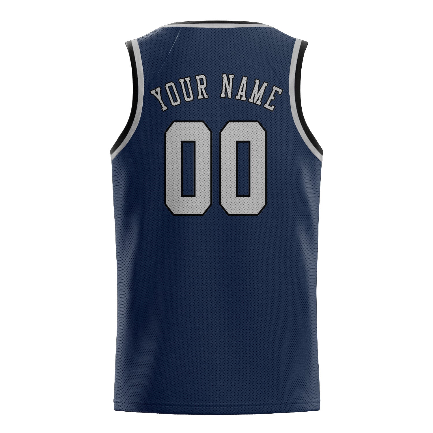 Benutzerdefiniertes Professionelles Marineblau Grau Basketballtrikot