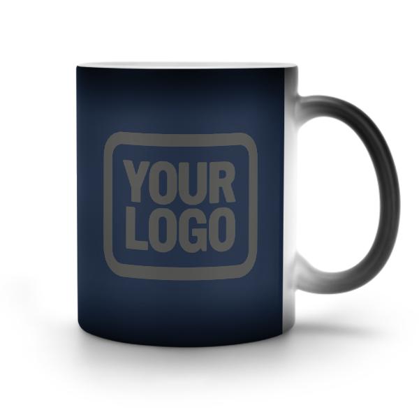 Tazza magica personalizzata blu navy grigio scuro