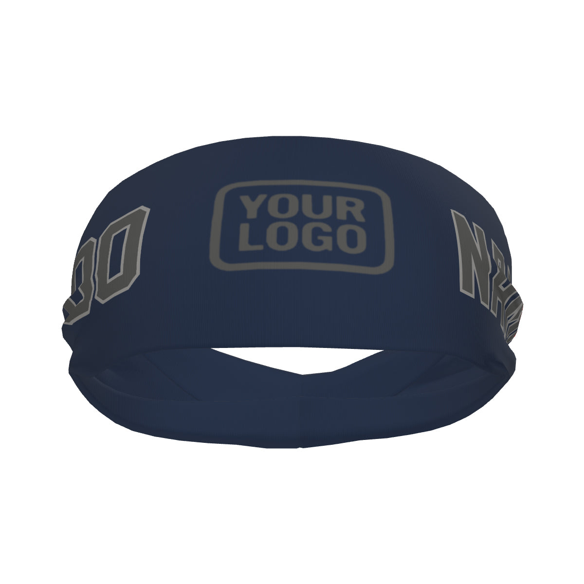 Maßgeschneidertes Marineblau Dunkelgrau Sport Stirnband