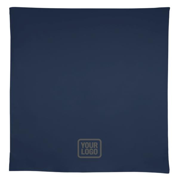 Tovaglia quadrata personalizzata blu navy e grigia